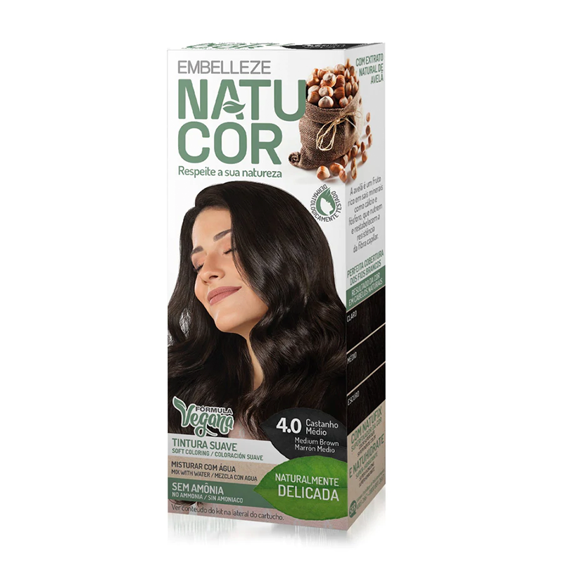 Natucor Medium Brown 4.0 Vegan Coloration Kit