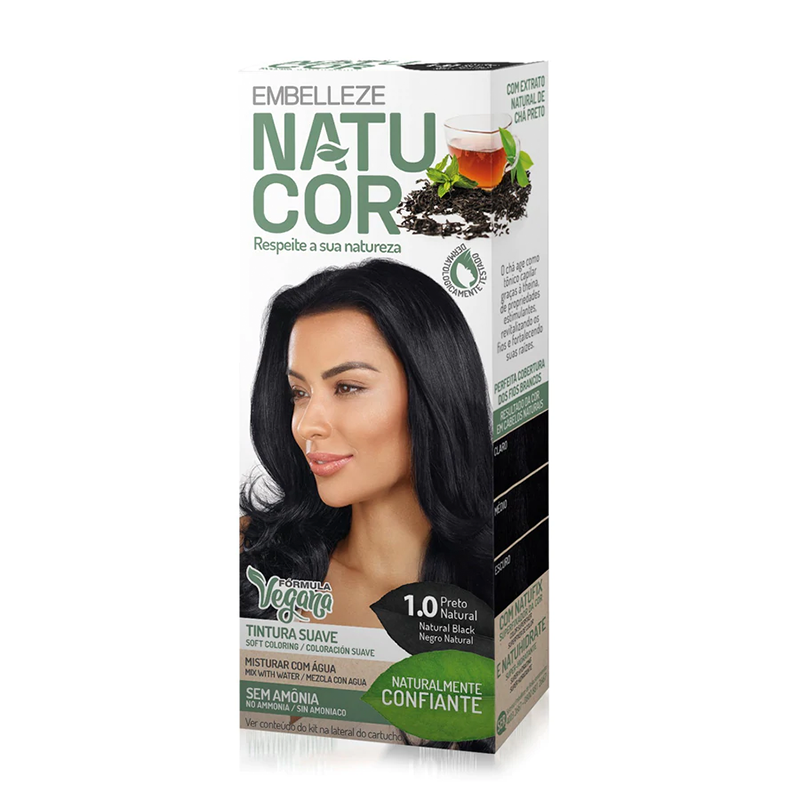 Natucor Natural Black 1.0 Vegan Coloration Kit